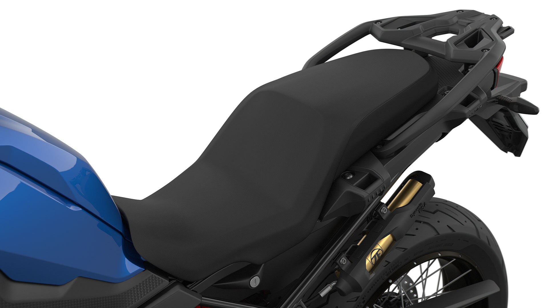 Βλέπουμε τη σέλα της F 850 GS.