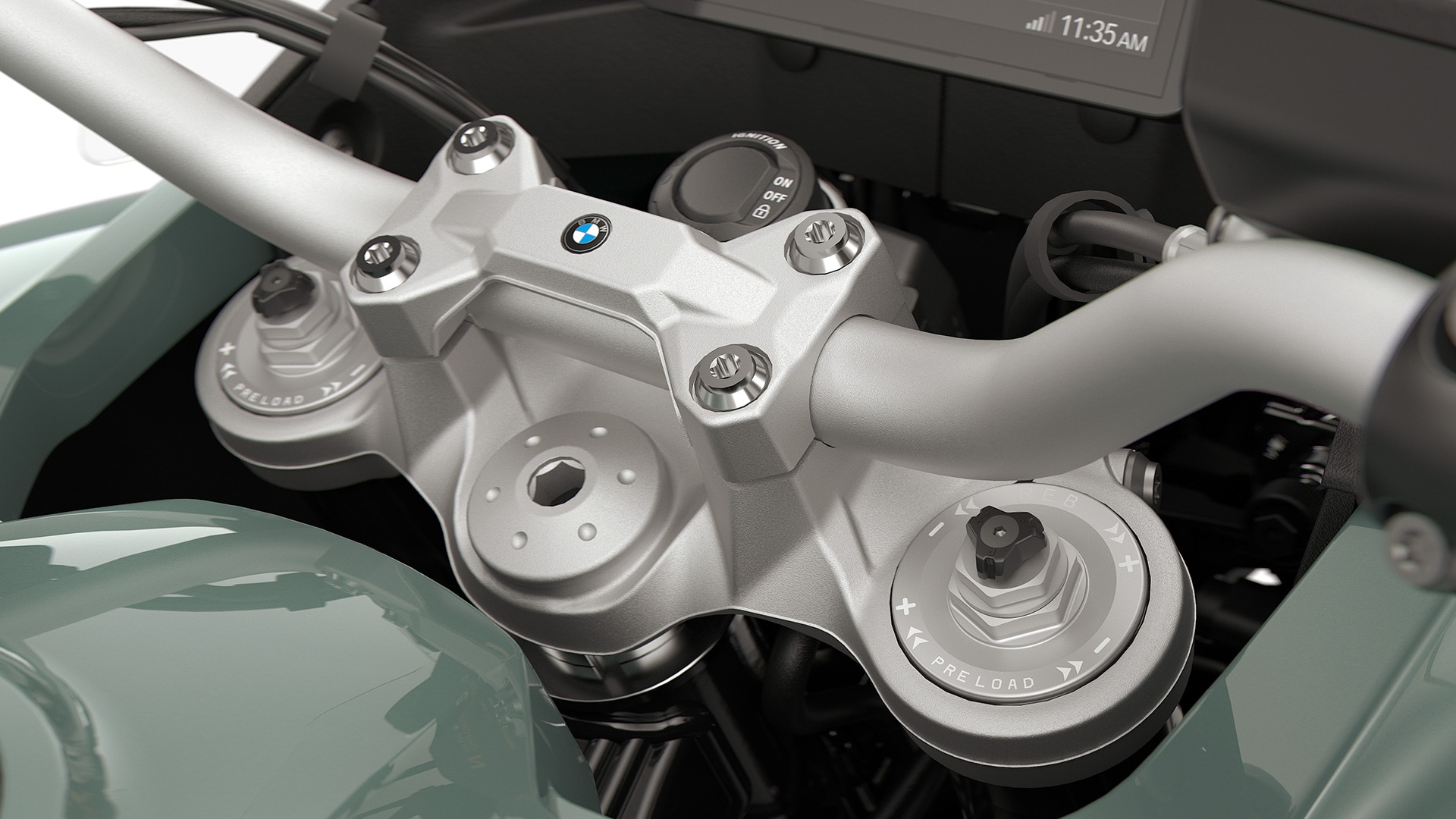 Το ρυθμιζόμενο πιρούνι της F 900 GS Adventure της BMW Motorrad