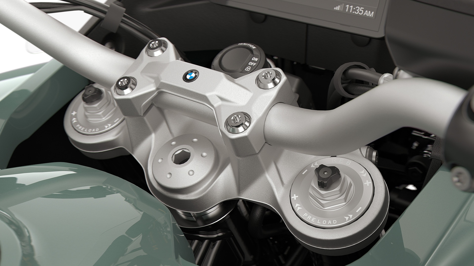 Το ρυθμιζόμενο πιρούνι της F 900 GS Adventure της BMW Motorrad