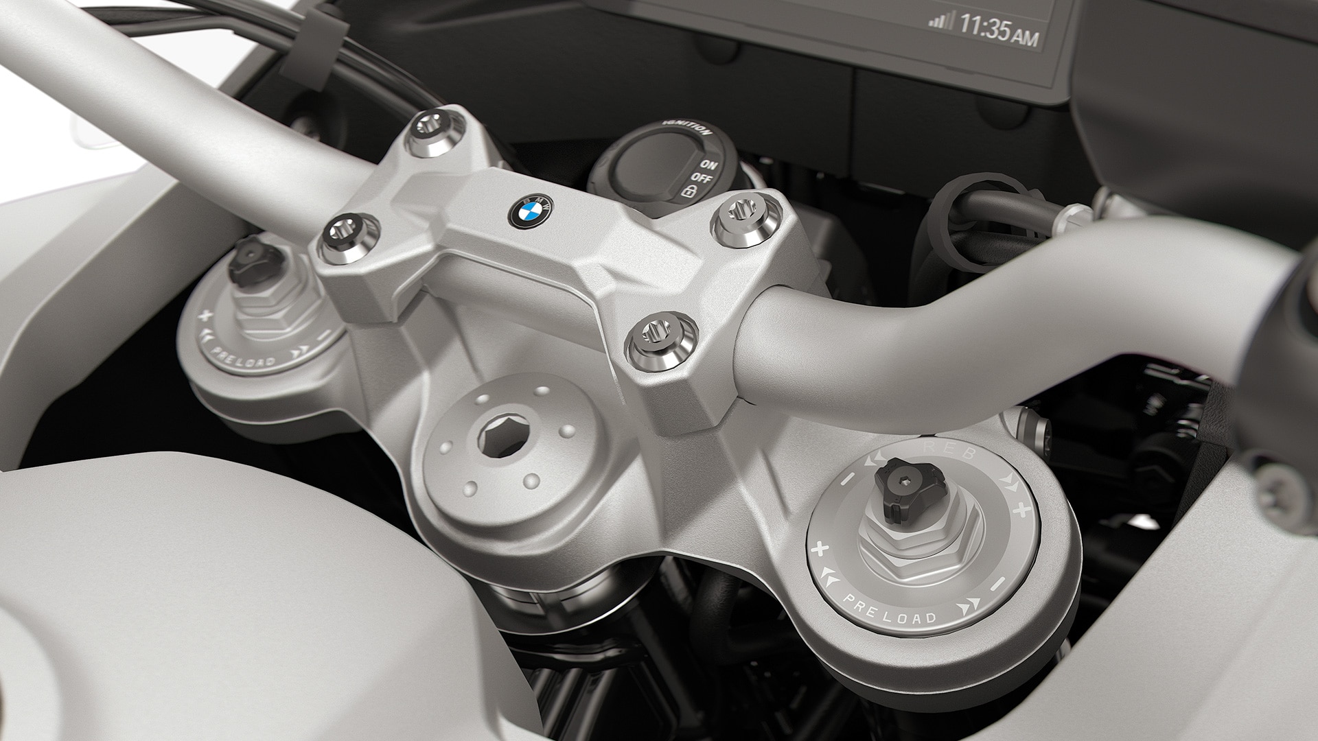 Το ρυθμιζόμενο πιρούνι της F 900 GS Adventure της BMW Motorrad