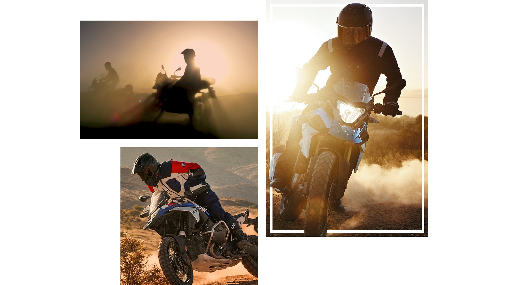 Κολάζ των μοντέλων BMW Motorrad GS.