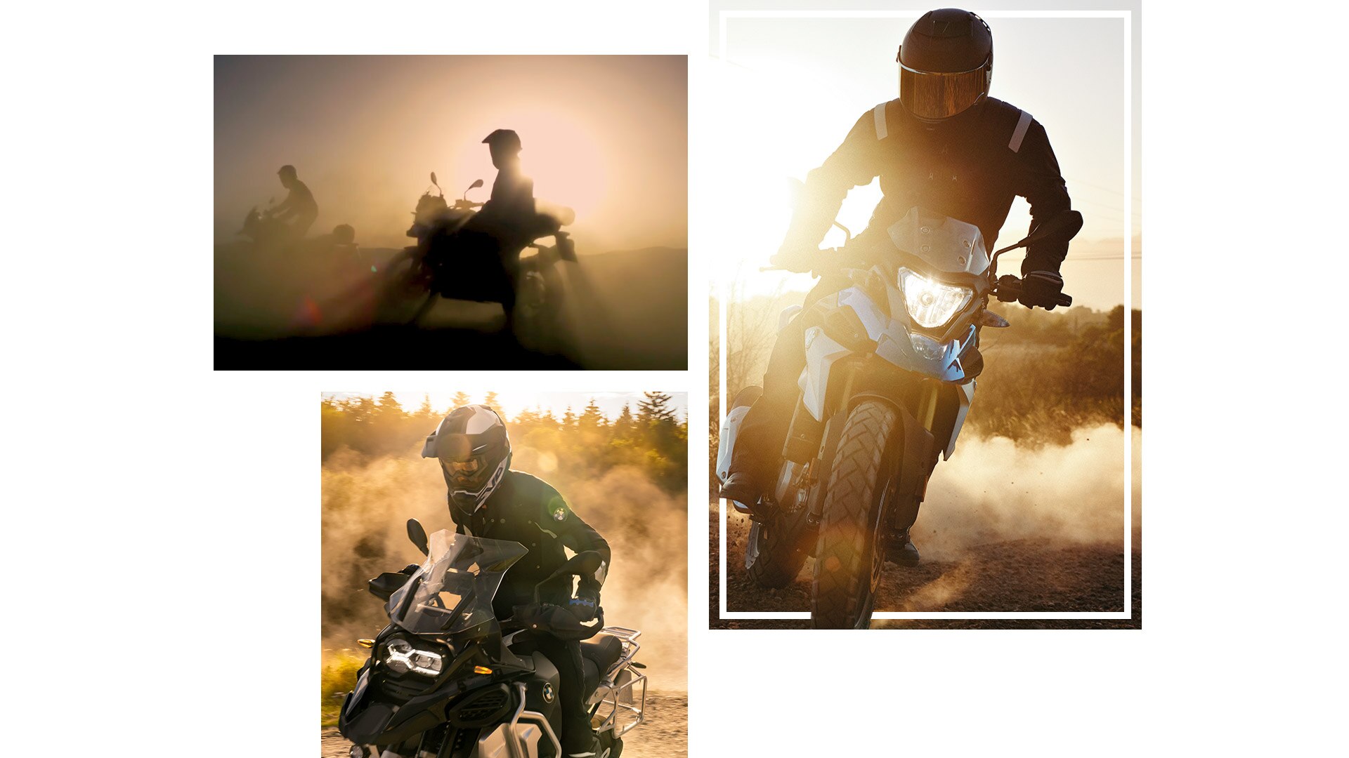 Κολάζ των μοντέλων BMW Motorrad GS.
