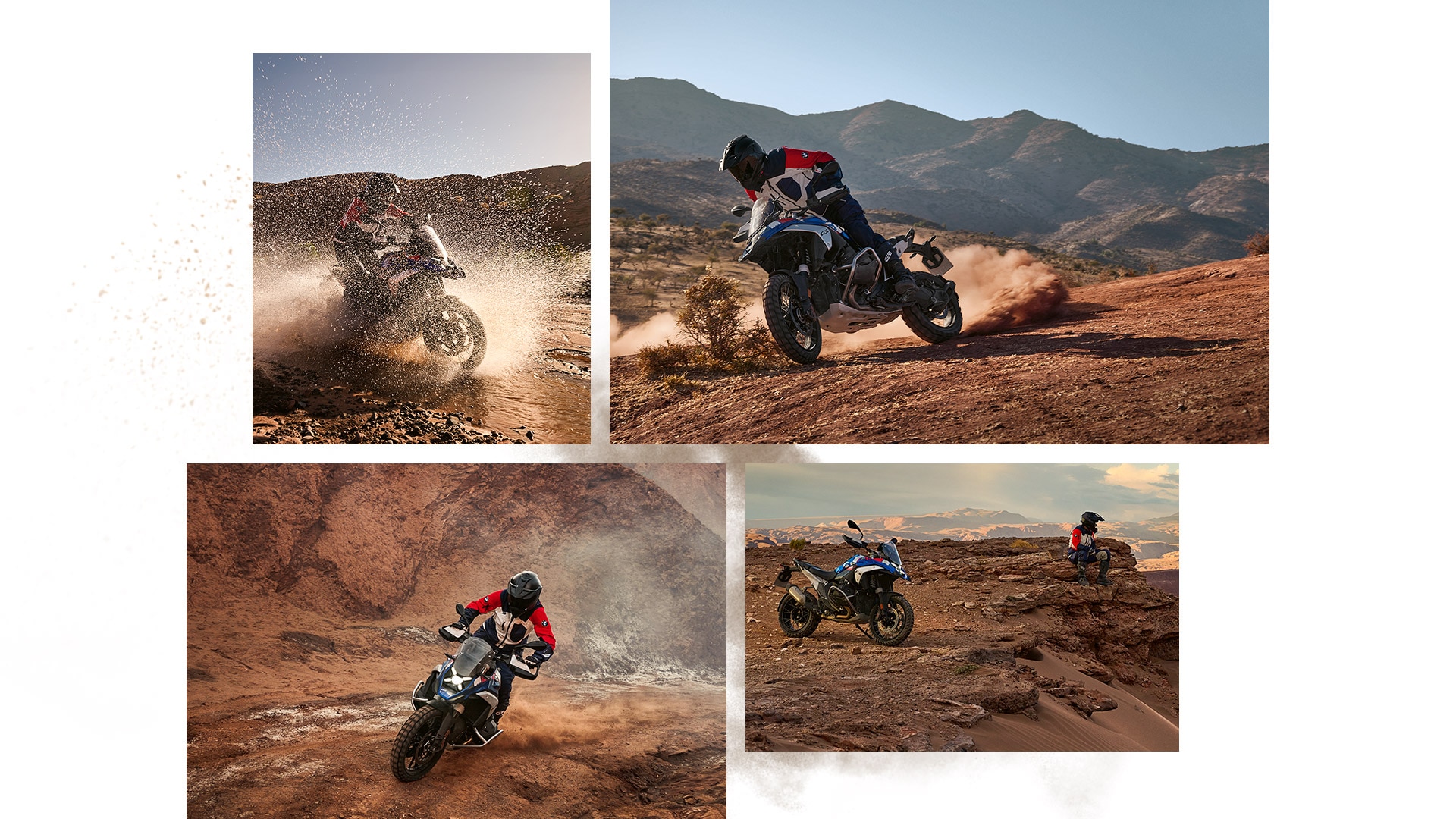 Κολάζ της R 1300 GS Trophy εκτός δρόμου