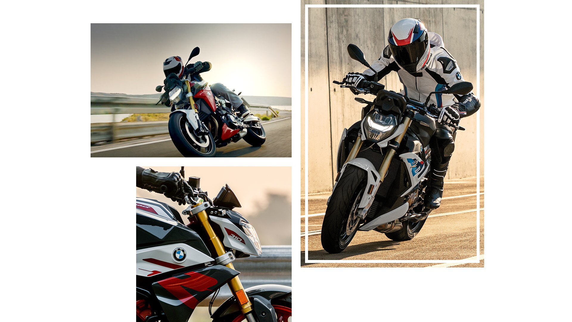 Κολάζ των μοντέλων BMW Motorrad Roadster.