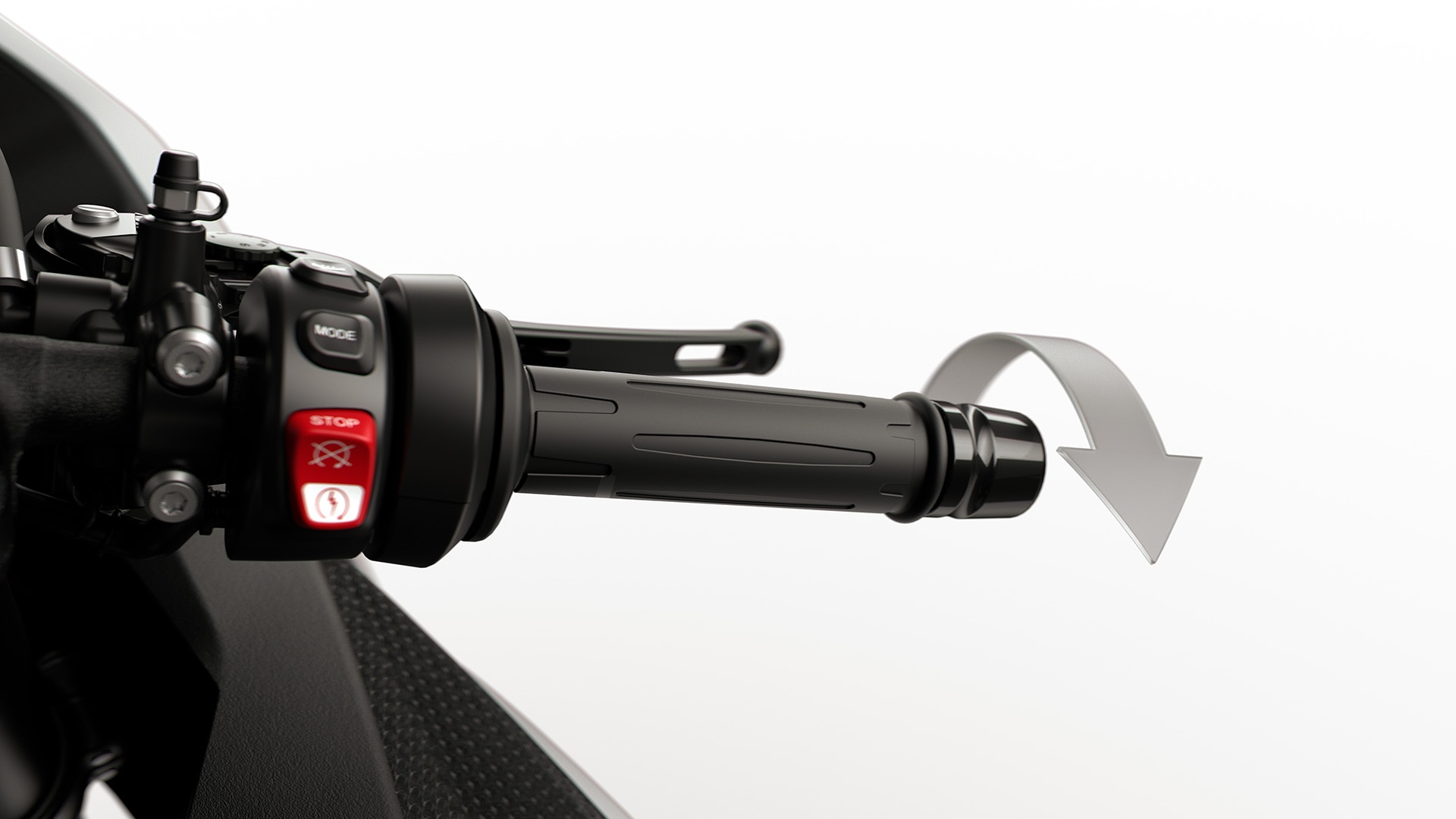 Η μανέτα γκαζιού κοντής διαδρομής της S 1000 RR της BMW Motorrad